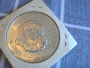 MEDALLA ORIGINAL SANTA CLAUSE INDIANIA EST 1852 SUEÑO DE TODAS LAS PERSONAS 1967 - Imagen 1 de 4