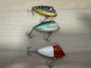3 señuelos sin labios vintage Whopper Stopper Bayou Boogie de 2" - Imagen 1 de 14