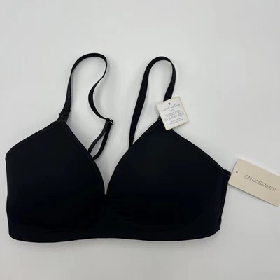 Sujetador de enfermería On Gossamer 32C Next To Nothing micro negro para mujer Foto 1 de 4