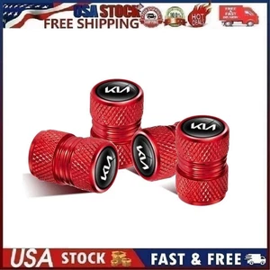 4 Stück Metall Auto Reifen Ventilkappen Ventilschaftdeckel kompatibel mit K-IA Rot Sty 2 - Bild 1 von 12