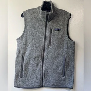 Patagonia Men Better Gray Sweater Fleece Vest Sz M - Picture 1 of 9