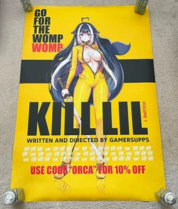 Kill Lil Vol 1 Poster Shylily x Gamersupps x Waifu Cups Womp Womp Anime 36x24 - Picture 1 of 21