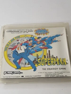 Superman Man of Steel Commodore 64 PC Complete In Original Box  - Image 1 of 4