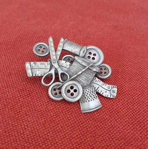 Vintage Brosche Löffel Zinn Nähideen #4134 - Bild 1 von 5