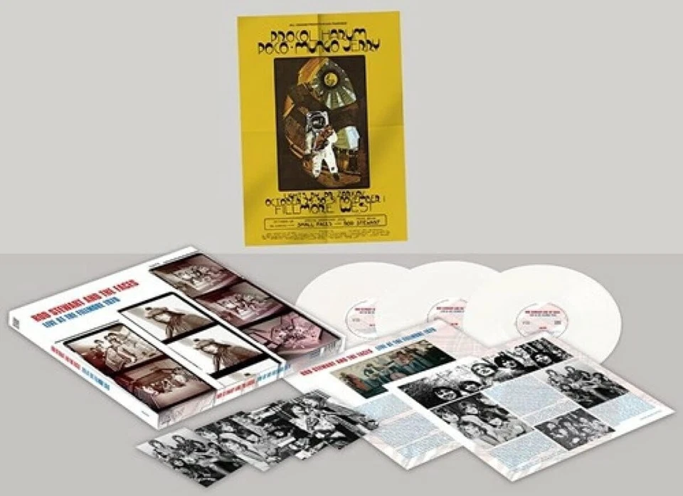 Rod Stewart And The Faces, Live At The Fillmore 1970 (3 x180 White Vinyl Set)NEW - Image 1 of 2
