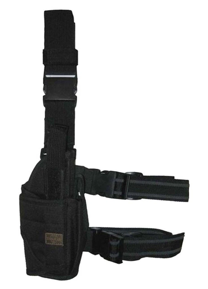 FUNDA TORNADO NEGRA Ejército táctico SWAT muslo/pierna pistola pistola pierna caída Foto 1 de 1