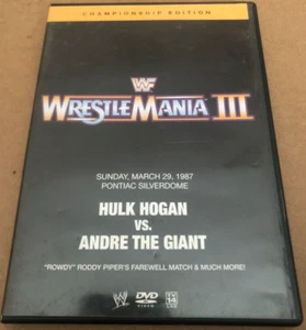 VINTAGE Wrestle Mania 3 DVD 2 Discs WWF Hulk Hogan Vs Andre The Giant Wrestling - Bild 1 von 8
