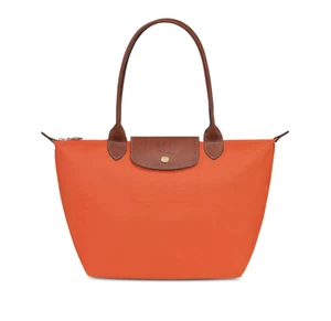 NWT LONGCHAMP LE PLIAGE Medium Small Nylon Tote 2605089P85 Orange 100% AUTHENTIC - Picture 1 of 12