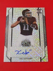 Kellen Mond 2021 Leaf Metal Draft Silver Mojo Auto 5/30 . Aggies, Wikinger - Bild 1 von 6