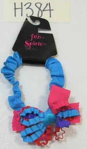 Girl's Hair Scrunchie Tie Bow Fun Spirit Vintage New - Picture 1 of 4