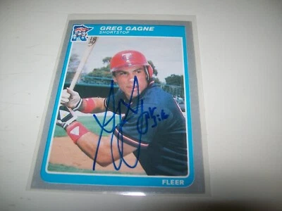 1985 FLEER UPDATE RC GREG GAGNE AUTOGRAPH SIGNED AUTO #U-43 MINNESOTA TWINS - Image 1 of 2