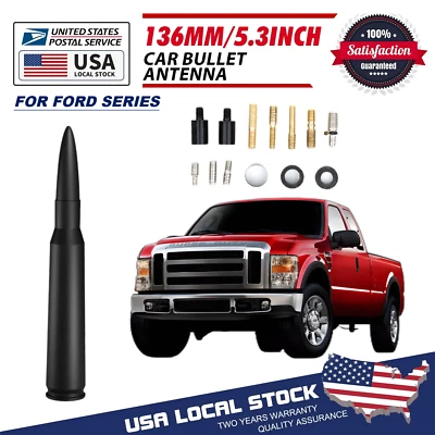 Black 50 Cal OEM QUALITY Aluminum Bullet Antenna For 2009-2023 Ford F-150 - Image 1 of 4