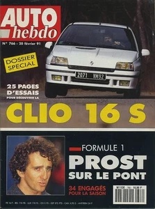 AUTO HEBDO n°766 20/02/1991 CLIO 16S PROST - Imagen 1 de 1