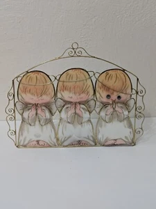 Portacandele Tea Light Angeli con Halo Capiz Shell Cherubino Ornamento Natale - Foto 1 di 5