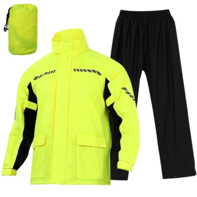 Motorcycle Rain Over Suit Waterproof Jacket Pants Gear Lightweight Enduro UK