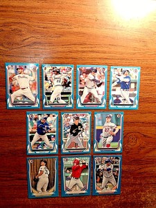 2014 BOWMAN "BLUE #ED /500" (LOT OF TEN) C LEE J REYES MCCUTCHEN MCCANN RENFROE