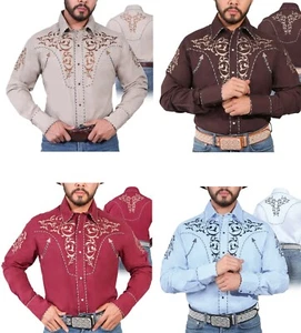 Cowboy Shirt Camisa Vaquera Western Wear El General Long Sleeve Multiple Colors - Picture 1 of 6