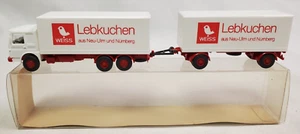 Wiking HO 1:87  #471 Man Bussing Double Tractor Trailer Truck 8" Long Mint W/Box - Picture 1 of 20