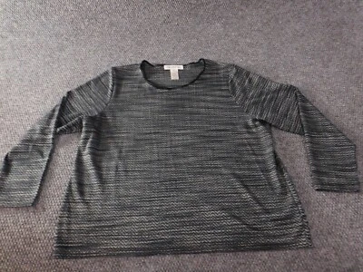 Jones New York 1x Top Jersey Verde Negro Mujer Geométrico Elástico Poliéster Foto 1 de 4