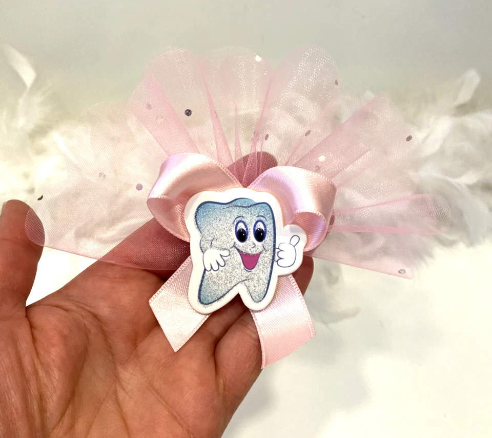 CREATIVE CANDY Gastgeschenk Baby 1. Zahn Party Disim Cikti Rosa Girl Zahnfee Mandelgeschenk