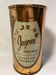 RARE BALLANTINE BEER NEW JERSEY JAYCEES 12 OZ FLAT TOP BEER CAN NEWARK, NJ C - Picture 1 of 9