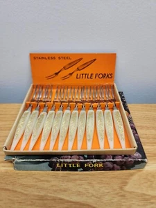 "Tenedores pequeños"" vintage de acero inoxidable de 12 piezas - horquillas Hors D'Oeuvre Woolworth - Imagen 1 de 6