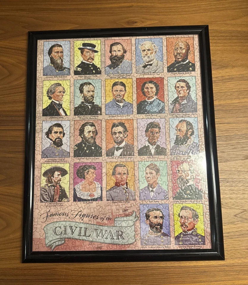 Rompecabezas Guerra Civil Arte Bits and Pieces 1500 Famosa Figura de la Guerra Civil -Enmarcado Foto 1 de 1