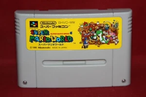 Super Mario World (Nintendo Super Famicom SFC, 1990) Authentic Game Cartridge - Picture 1 of 5