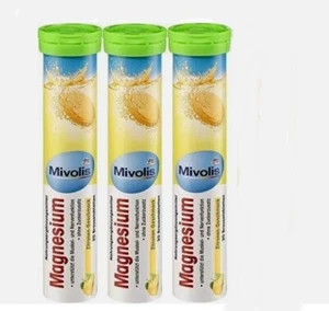 Mivolis Magnesium Brausetabletten Nahrungsergänzungsmittel Zitrone ohne Zucker 20 Tab - Bild 1 von 15