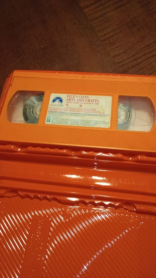 Blue’s Clues Arts & Crafts VHS 1998 Nick Jr Orange Tape *Tape Only - Image 1 of 1