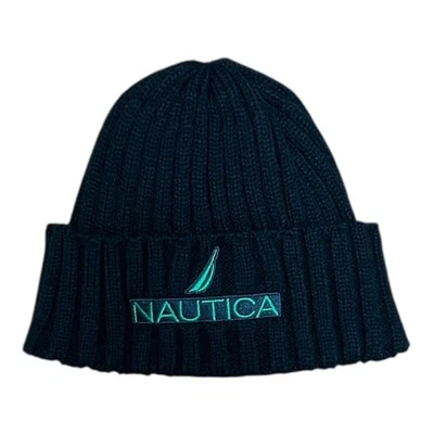 Gorro acanalado Nautica talla única grueso años 90 forro polar nuevo con etiquetas Foto 1 de 3