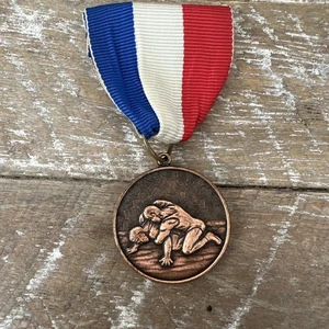 Vintage Westling Medaille - Bronze - Bild 1 von 2