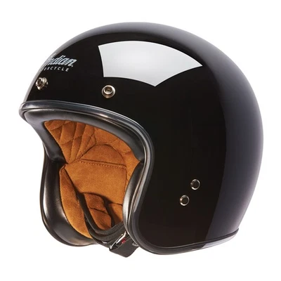 Capacete retrô Indian Motorcycle rosto aberto, preto brilhante (P, L-XL) - GG - Imagem 1 de 4