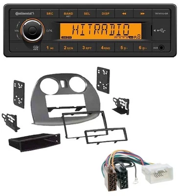 Continental 1DIN USB AUX MP3 Autoradio für Mitsubishi Eclipse 4G 2005-2012 - Bild 1 von 4