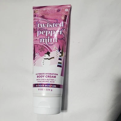 Bath and Body Works TWISTED PEPPERMINT Ultra Shea Body Cream 8 oz / 226 g - Image 1 of 4