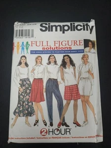 Pantalones Cortos Falda Sin Cortar Simplicity 7248 Patrón Costura Talla GG 26W-32W - Imagen 1 de 5