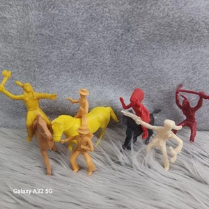 Vintage 1950's Tim Mee Western Cowboy Indian Horse Lot - Picture 1 of 11