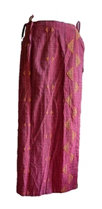 Mulberry Maxi Wrap Skirt Handwoven From Tribes of Assam One Size/M Boho Unique - Picture 1 of 12