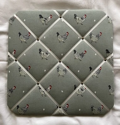 Sophie Allport Chickens Fabric Notice/Memo Board 46cm x 46cm - NWOT  - Image 1 of 4