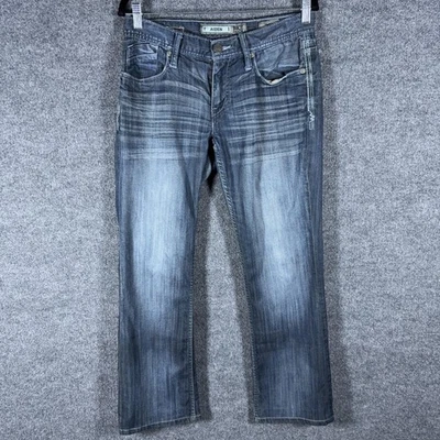BKE Aiden джинсы мужские 29R синий эластичной джинсовой ткани прямой ноги искусственно состаренный выцветший - Изображение 1 из 4