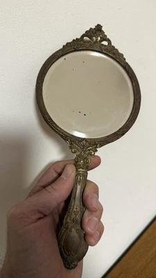 Ancien Miroir Biseauté Face À Mains Noeud Louis XVI - Photo 1/4