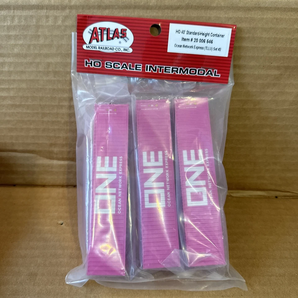 HO Atlas 20006546 Ocean Network Express ONE 40' Standard Container 3-Pack Set #2 - Image 1 of 4