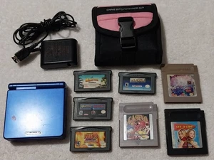 Nintendo Game Boy Advance SP GBA Cobalt Blue Console AGS-001 Lot Tested NINTENDO - Picture 1 of 17