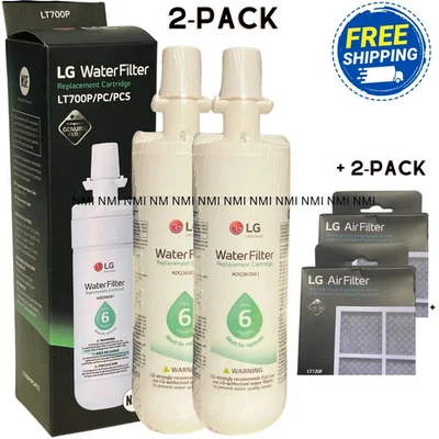 2 Combo L-G LT700P Filtro de Agua para Refrigerador y Filtro de Aire L-G LT120F (Nuevo Foto 1 de 4
