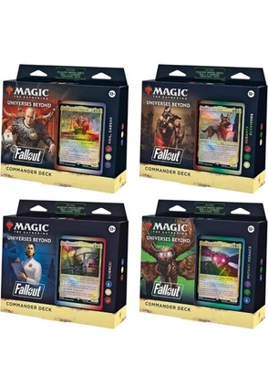 MTG Universes Beyond: Fallout Commander Deck Display Magic NEW Sealed CASE (4bx) - Image 1 of 4
