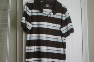 Cherokee Polo Shirt Brown/white/blue , Size XL Youth - Picture 1 of 3