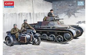 Academia 13556 Segunda Guerra Mundial Panzer alemán I Ausf. Kit modelo B Tank & Zundapp K750 1/35 - Imagen 1 de 1