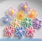 20pc Mixed Resin Five-petaled Flowers Flatback Buttons DIY Crafting Decor 23 MM