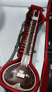 Sitar ultra professionale di alta qualità, stile Nikhil Banerjee, suono incredibile con custodia - Foto 1 di 12
