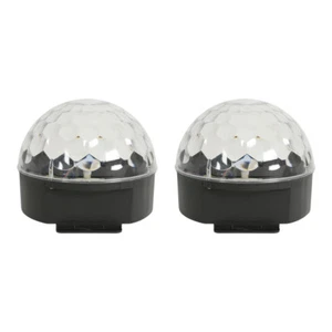 2x QTX Moonglow LED Mirrorball Type LED Effect Light Disco DJ Party - Picture 1 of 8